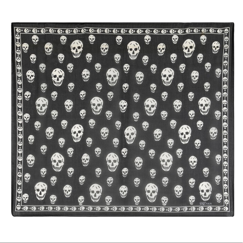 Alexander McQueen Skull Foulard Silk Scarf - Picture 7 of 7